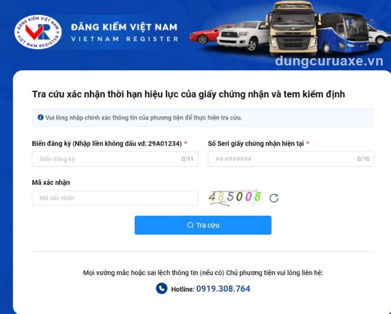 Tham khảo một số bước tra khảo đăng kiểm online 