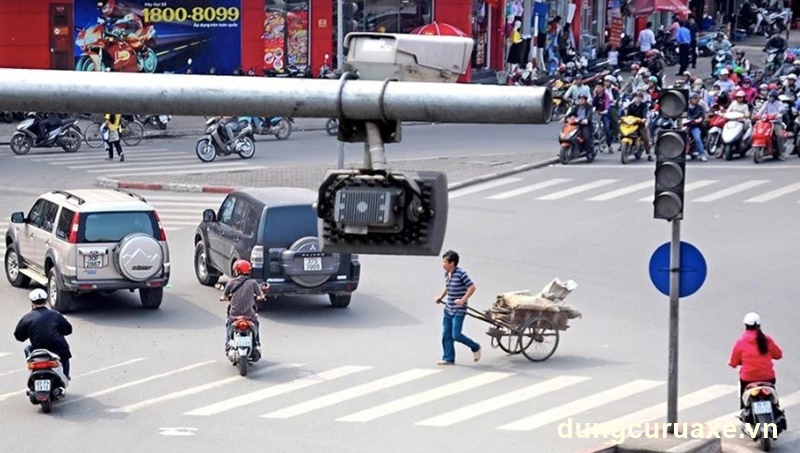 Quan sát kỹ biển báo và vạch kẻ đường