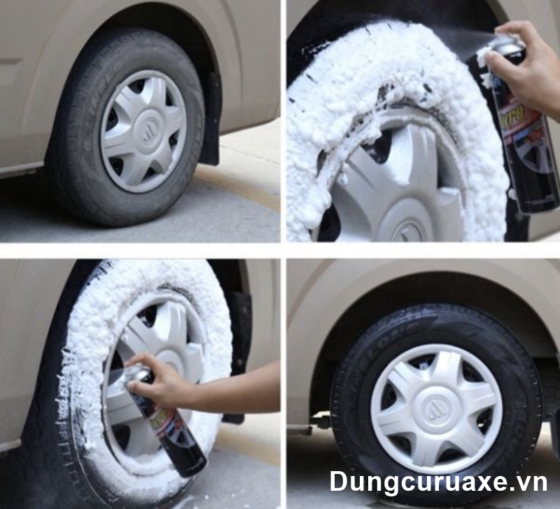 Dung dịch tẩy lốp ô tô, xe máy loại nào tốt?