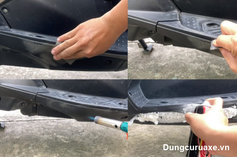 Đối với vết xước sâu cần chuẩn bị nhiều dụng cụ hơn 
