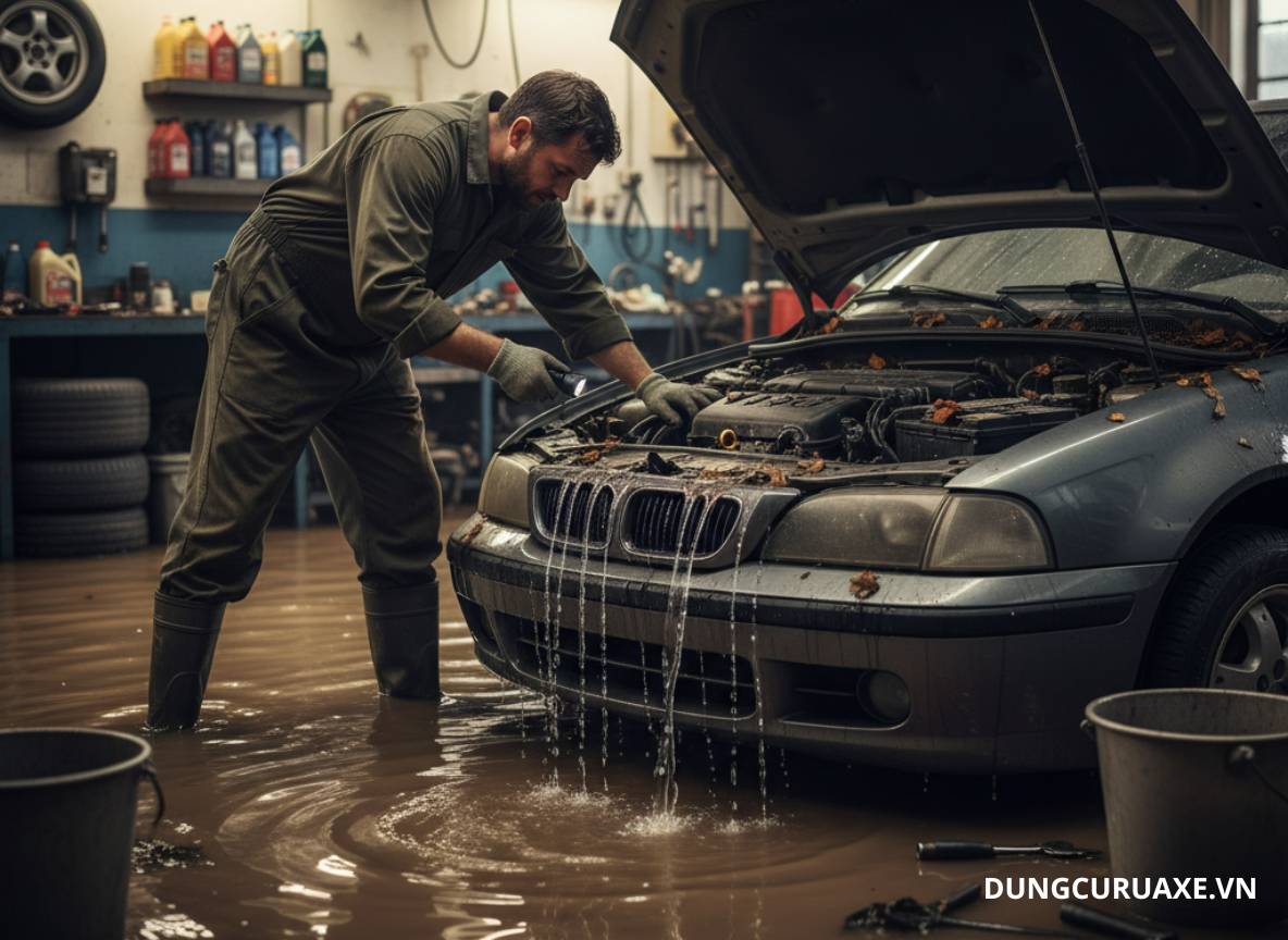 Kiếm tra hệ thống động cơ khi xe ngập nước