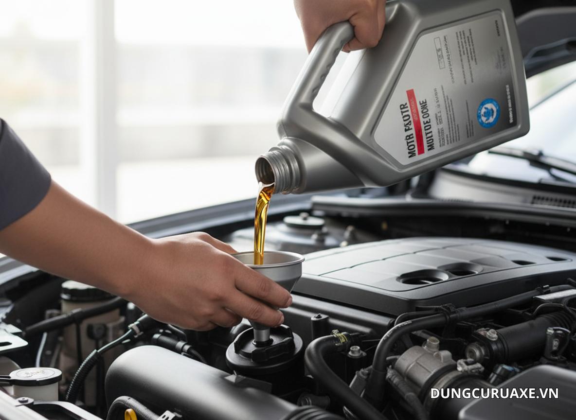 Việc chọn dầu động cơ phù hợp cũng quyết định tuổi thọ động cơ và hiệu quả bôi trơn
