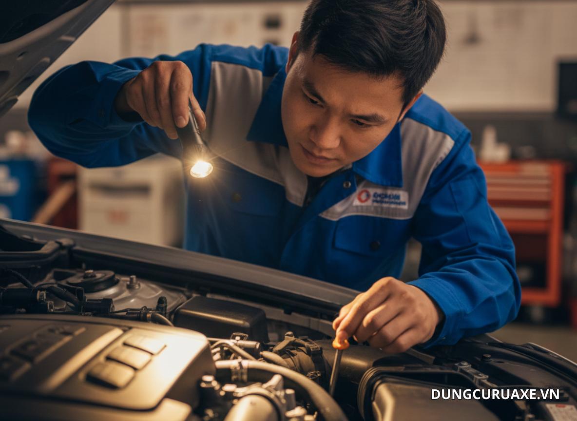 Kiểm tra định kỳ mức dầu và chất lượng dầu.