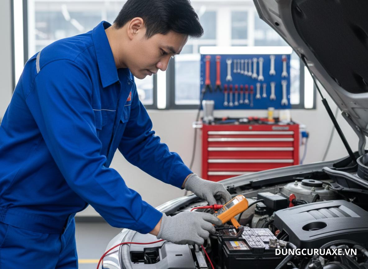 Kiểm tra các mức chất lỏng định kỳ giữa các lần bảo dưỡng, như dầu máy, nước làm mát, dầu phanh.