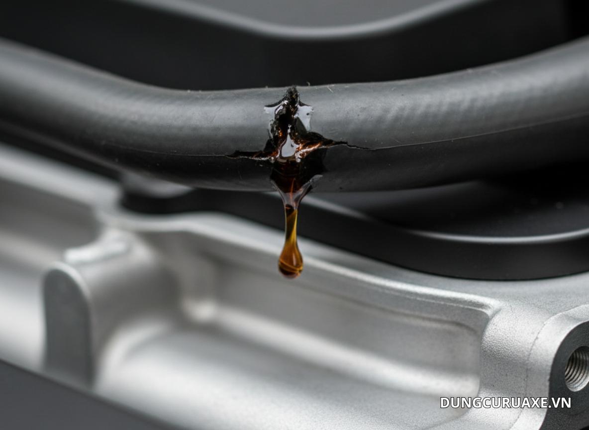 Nguyên nhân do ống dẫn dầu bị nứt