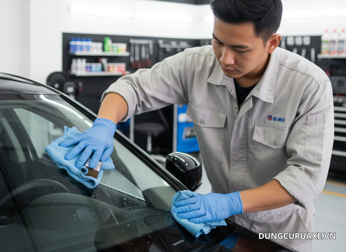 bảo dưỡng kính lái ô tô định kỳ là bước quan trọng để đảm bảo an toàn khi lái xe