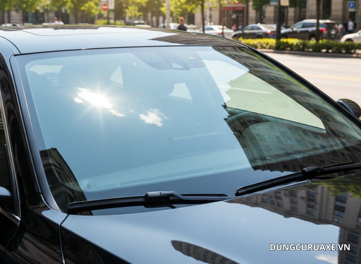 Đậu xe nơi có mái che: tránh ánh nắng trực tiếp và bụi bẩn giúp bảo dưỡng kính lâu dài
