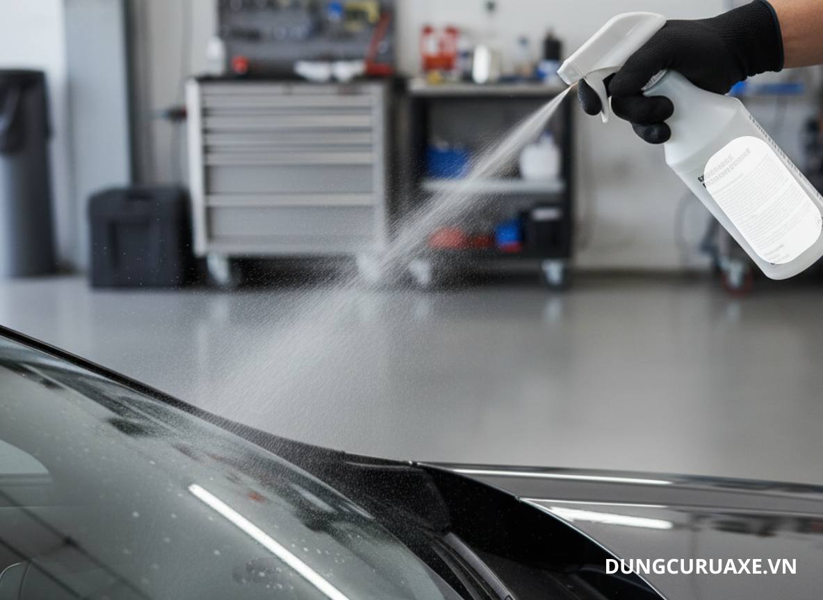Sử dụng dung dịch rửa xe chuyên dụng cho kính ô tô