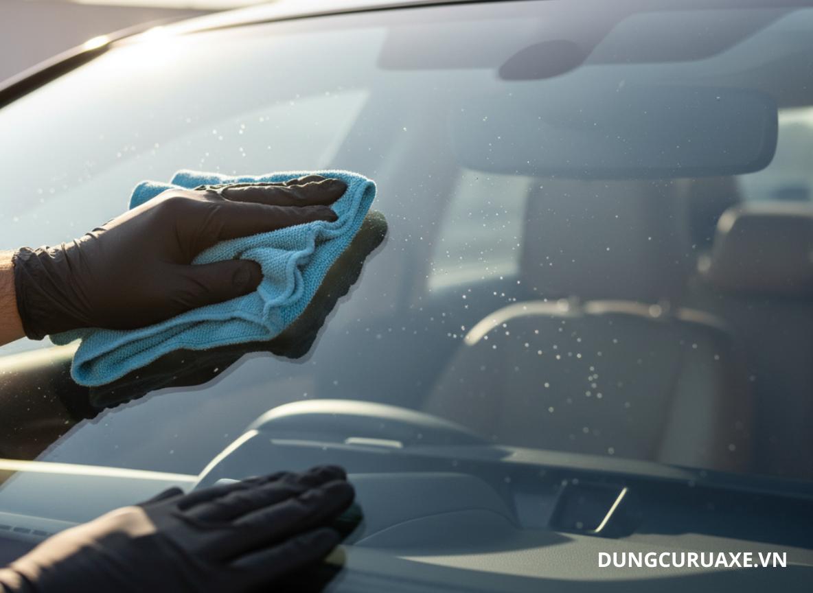 Dùng khăn microfiber lau nhẹ nhàng