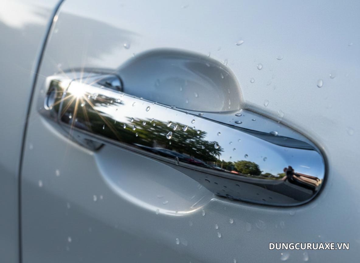 Tay nắm cửa là bộ phận tiếp xúc hàng ngày nên mạ crom để tăng độ bền 