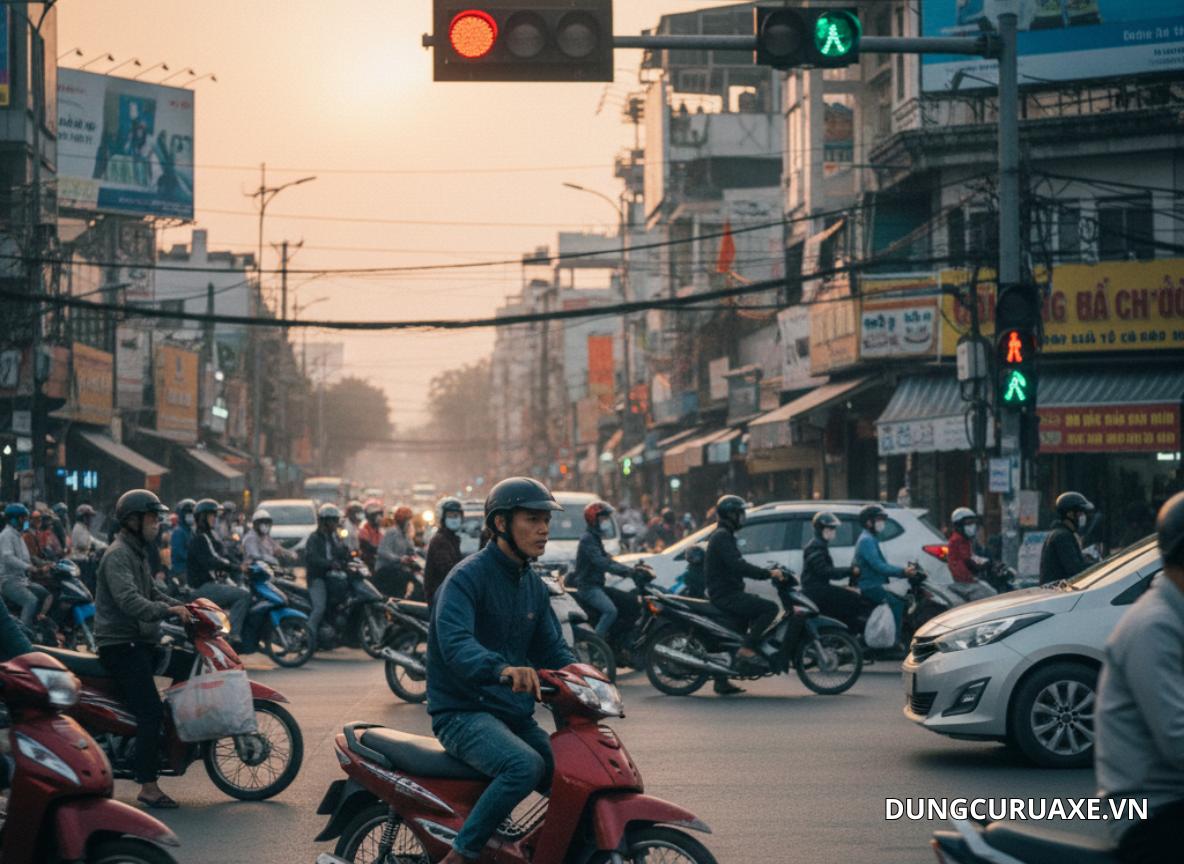 Cần giảm tốc độ và giữ khoảng cách an toàn khi vào giao lộ