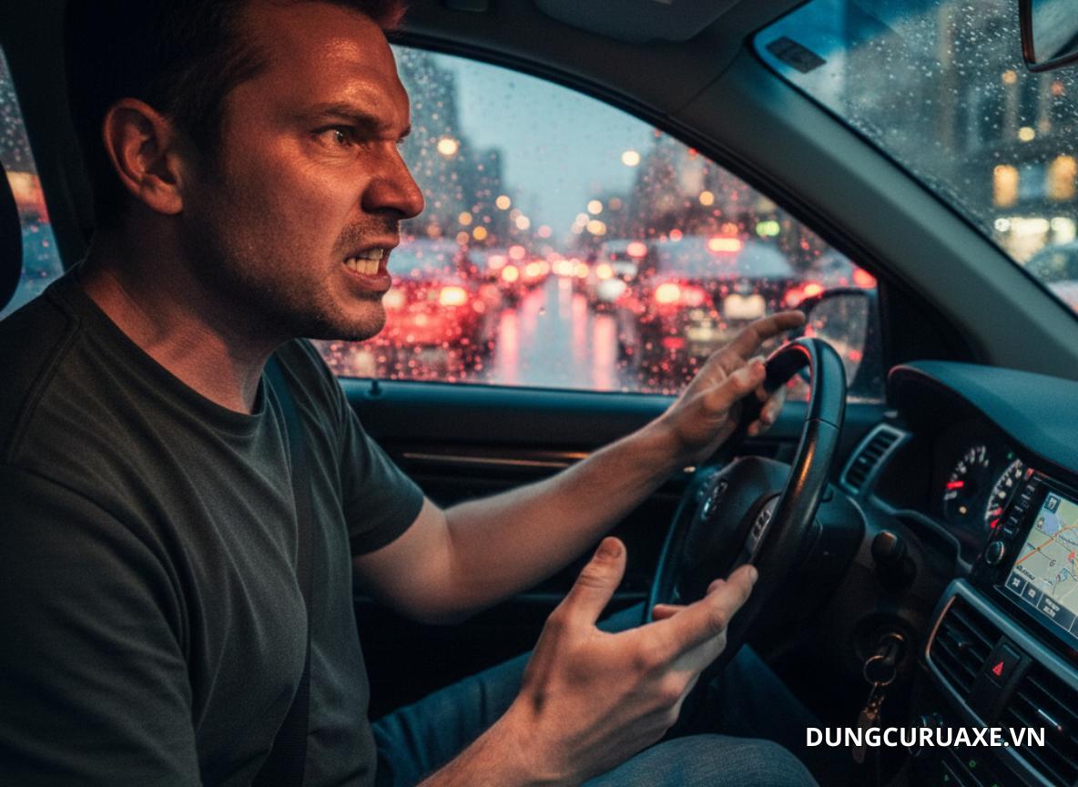 Tâm lý nóng vội, bực bội hay mất kiểm soát cảm xúc dễ khiến người lái đưa ra những quyết định sai lầm khi lái xe