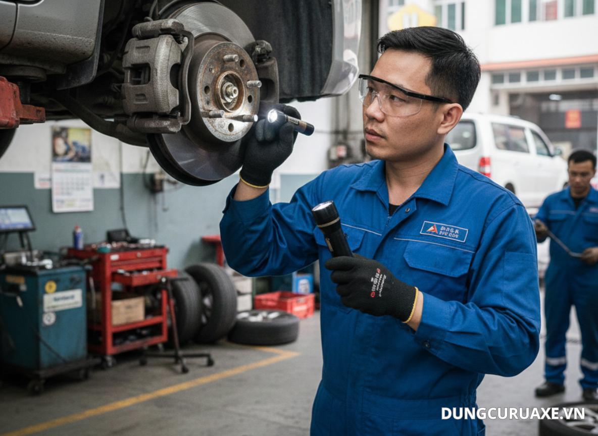 Cần bảo dưỡng hệ thống phanh tại các gara sửa chữa uy tín