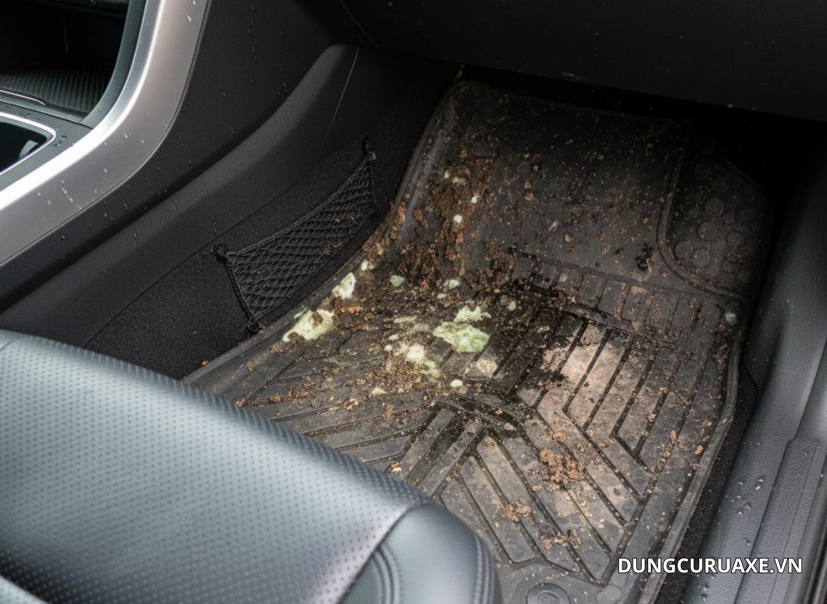 Bạn cần thay thảm lót sàn xe ô tô ngay khi Xuất hiện nấm mốc, vết ố không thể làm sạch