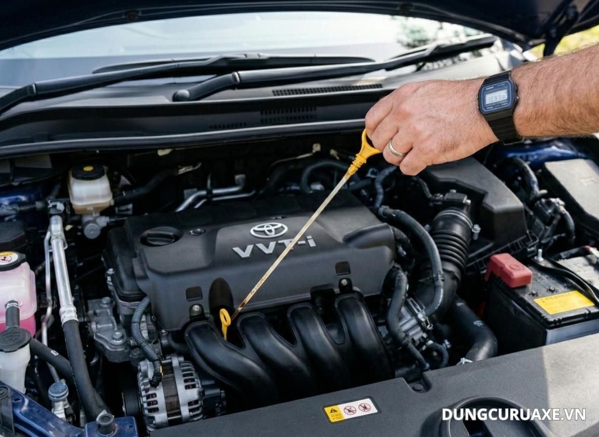 Kiểm tra dầu động cơ và các chất lỏng trên xe