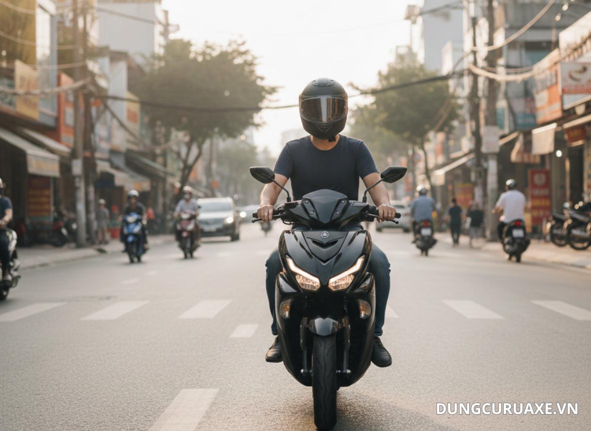 Khi chạy xe roda không vặn hết ga và không đi đường xấu