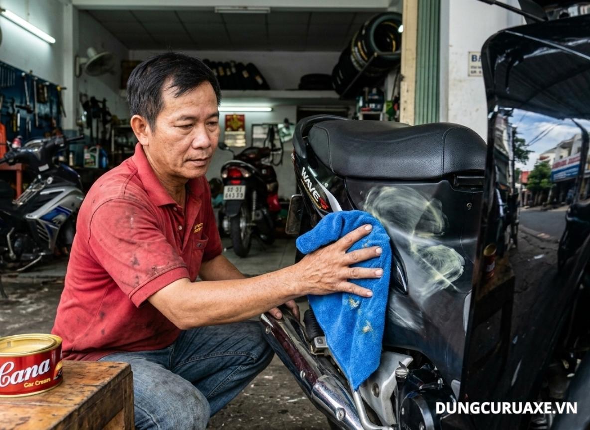 Không nên lạm dụng đánh bóng xe bằng cana thường xuyên