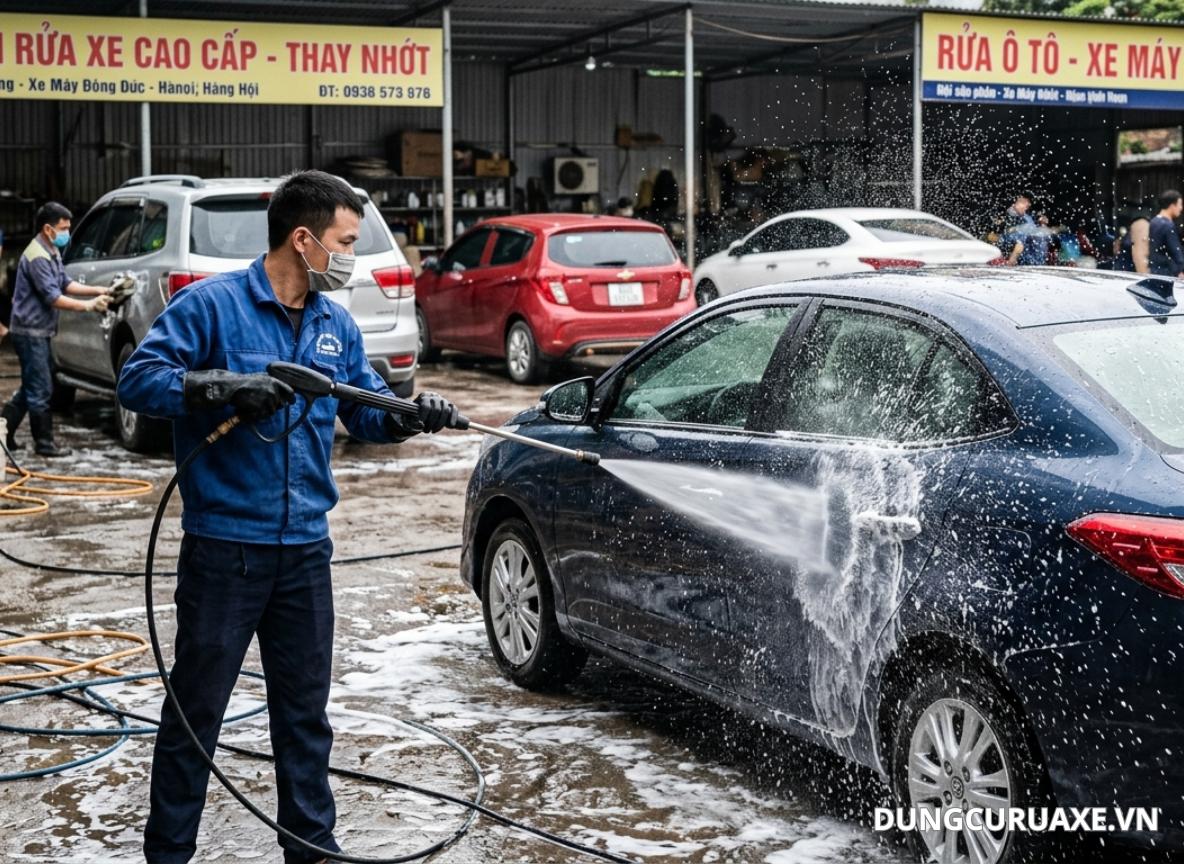 Rửa xe là ngành phụ thuộc và tốn nhiều điện nước nên chi phí này không hề nhỏ